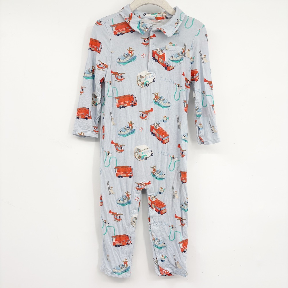 Angel Dear Kids Rescue Vehicle Dogs Bamboo Viscose Soft Romper One Piece 18-24M